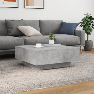 vidaXL Τραπεζάκι Σαλονιού Γκρι Σκυρ. 80x80x31cm Επεξ. Ξύλο 1 τεμ.