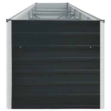 vidaXL Ζαρντινιέρα Υπερυψωμένη Ανθρακί 400x80x45 εκ. Γαλβαν. Χάλυβας