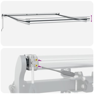 Αυτόματη Ανασυρόμενη Τέντα vidaXL με LED Κόκκινη 450x350 εκ, Ύφασμα Αντικατάστασης για Τέντα vidaXL 4,5x3,5 μ Κόκκινη