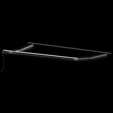 vidaXL Αυτόματη Ανασυρόμενη Τέντα με LED Λευκή 500x300 εκ.