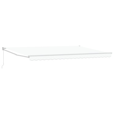 vidaXL Ανασυρόμενη Τέντα Λευκή 500x300 cm
