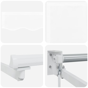vidaXL Ανασυρόμενη Τέντα Λευκή 500x300 cm
