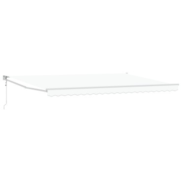 vidaXL Αυτόματη Ανασυρόμενη Τέντα Λευκή 500x300 cm