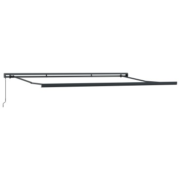 vidaXL Εγχειριδίου Ανασυρόμενη Τέντα Λευκή 500x300 cm