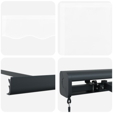 vidaXL Εγχειριδίου Ανασυρόμενη Τέντα Λευκή 500x300 cm