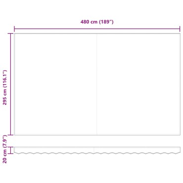 vidaXL Εγχειριδίου Ανασυρόμενη Τέντα Λευκή 500x300 cm