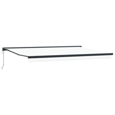 vidaXL Αυτόματη Ανασυρόμενη Τέντα Λευκή 500x300 cm