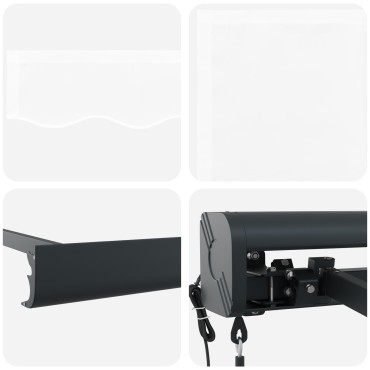 vidaXL Αυτόματη Ανασυρόμενη Τέντα Λευκή 500x300 cm