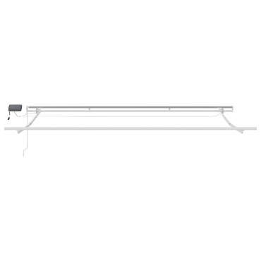 vidaXL Χειροκίνητη Ανασυρόμενη Τέντα με LED Λευκή 500x350 εκ