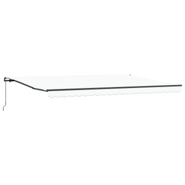 vidaXL Χειροποίητη Ανασυρόμενη Τέντα Λευκή 500x350 cm