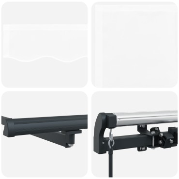 vidaXL Χειροποίητη Ανασυρόμενη Τέντα Λευκή 500x350 cm