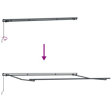 vidaXL Χειροποίητη Ανασυρόμενη Τέντα Λευκή 500x350 cm