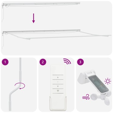ανασυρόμενη τέντα vidaXL αυτόματη με LED Μαύρη 600x350 cm, Ανταλλακτικό ύφασμα τέντας vidaXL για πλαίσια 6x3.5 m Μαύρη