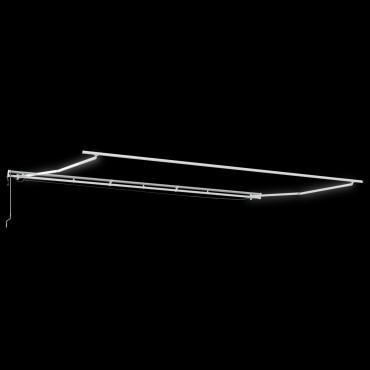 ανασυρόμενη τέντα vidaXL αυτόματη με LED Μαύρη 600x350 cm, Ανταλλακτικό ύφασμα τέντας vidaXL για πλαίσια 6x3.5 m Μαύρη