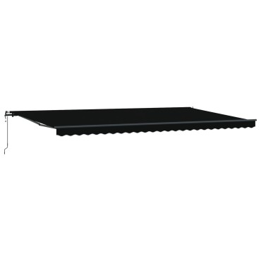 vidaXL Αυτομάτως Ανασυρόμενη Τέντα Μαύρη 600x350 εκ., Απαραίτητα Υφάσματα Τέντας vidaXL για πλαίσιο 6x3.5 μ Μαύρο
