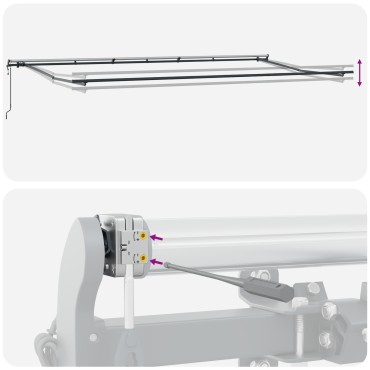 vidaXL Αυτομάτως Ανασυρόμενη Τέντα Μαύρη 600x350 εκ., Απαραίτητα Υφάσματα Τέντας vidaXL για πλαίσιο 6x3.5 μ Μαύρο