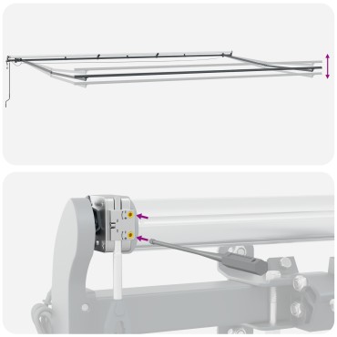 vidaXL Ανασυρόμενη τέντα με LED Μαύρη 600x350 εκ