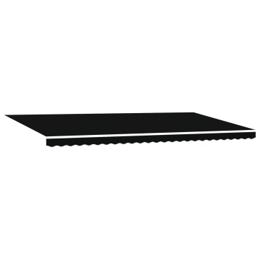 vidaXL Ανασυρόμενη τέντα με LED Μαύρη 600x350 εκ