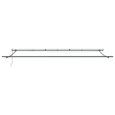 vidaXL Ανασυρόμενη τέντα με LED Μαύρη 600x350 εκ