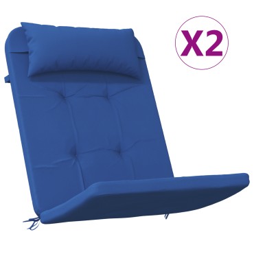vidaXL Σετ Μπλε Μαξιλαριών Μπλε Βαμβάκι, Ξύλο Κανονικό Σετ Μαξιλαριών