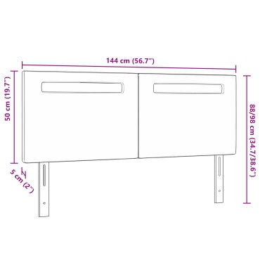 vidaXL Κεφαλάρι Απλό Σχέδιο Γκρι Ψεύτικο Δέρμα 72x50x5cm 1 τεμ.