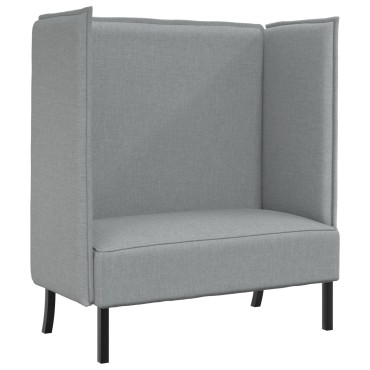 vidaXL Καναπές με ψηλή πλάτη Ανοιχτό γκρι 109x56x121cm Ύφασμα