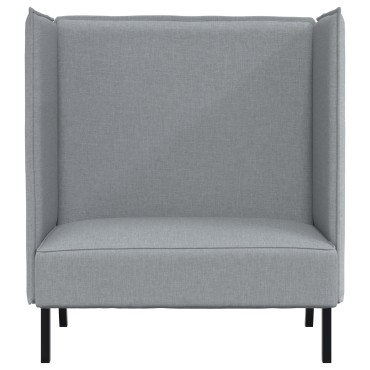 vidaXL Καναπές με ψηλή πλάτη Ανοιχτό γκρι 109x56x121cm Ύφασμα