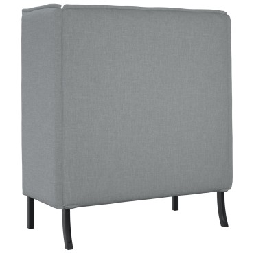 vidaXL Καναπές με ψηλή πλάτη Ανοιχτό γκρι 109x56x121cm Ύφασμα