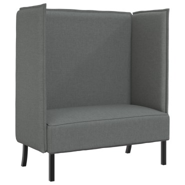 vidaXL Σαφίνα Υψηλής Πλάτης Σκούρο Γκρι 109x56x121cm Υφάσματος