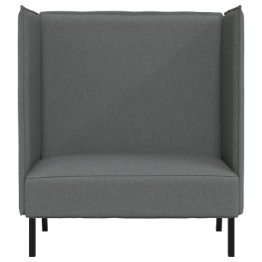 vidaXL Σαφίνα Υψηλής Πλάτης Σκούρο Γκρι 109x56x121cm Υφάσματος