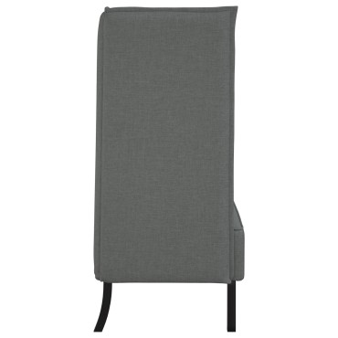 vidaXL Σαφίνα Υψηλής Πλάτης Σκούρο Γκρι 109x56x121cm Υφάσματος