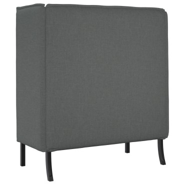 vidaXL Σαφίνα Υψηλής Πλάτης Σκούρο Γκρι 109x56x121cm Υφάσματος