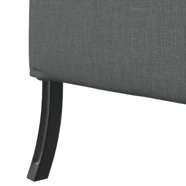 vidaXL Σαφίνα Υψηλής Πλάτης Σκούρο Γκρι 109x56x121cm Υφάσματος