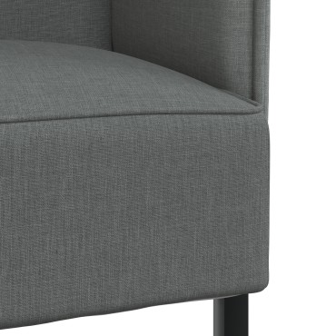vidaXL Σαφίνα Υψηλής Πλάτης Σκούρο Γκρι 109x56x121cm Υφάσματος
