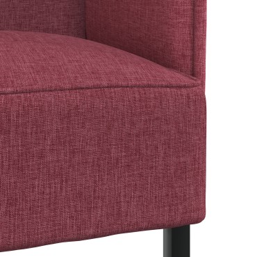 vidaXL Καναπές Υψηλής Πλάτης Μπορντό ύφασμα 109x56x121cm