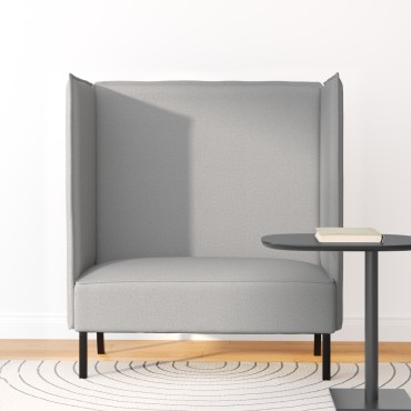 vidaXL Καναπές Υψηλής Πλάτης Σκούρο γκρι 109x56x121cm ύφασμα