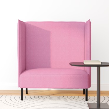 vidaXL Καθιστικό Υψηλής Πλάτης Ροζ 109x56x121cm Υφασμάτινο