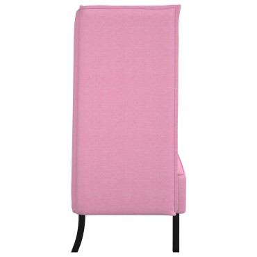 vidaXL Καθιστικό Υψηλής Πλάτης Ροζ 109x56x121cm Υφασμάτινο