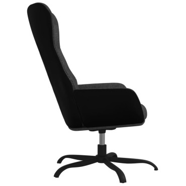 vidaXL Πολυθρόνα Relax Σκούρο Γκρι Υφασμάτινη με Υποπόδιο 70x77x94cm 1 τεμ.
