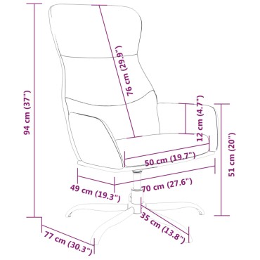 vidaXL Πολυθρόνα Relax Σκούρο Γκρι Υφασμάτινη με Υποπόδιο 70x77x94cm 1 τεμ.