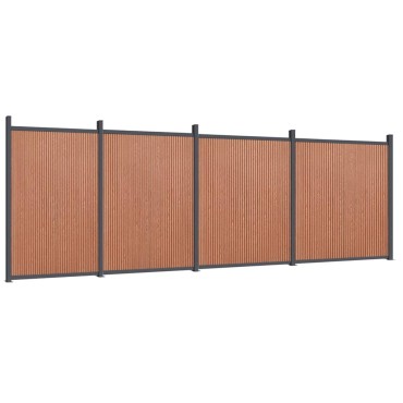 vidaXL Πάνελ Περίφραξης Καφέ 699x186cm από WPC