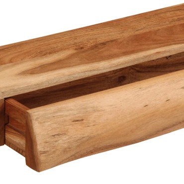 vidaXL Ράφια Τοίχου 2 τεμ. 60x17x8cm από Μασίφ Ξύλο Ακακίας