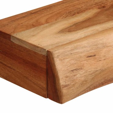 vidaXL Ράφια Τοίχου 2 τεμ. 60x17x8cm από Μασίφ Ξύλο Ακακίας