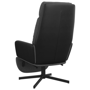 vidaXL Πολυθρόνα Relax Σκούρο Γκρι Υφασμάτινη με Υποπόδιο 70x77x98cm 1 τεμ.
