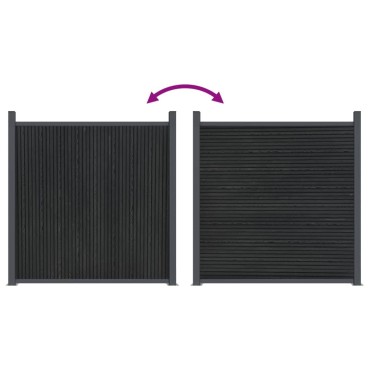 vidaXL Πάνελ Περίφραξης Γκρι 699x186cm από WPC