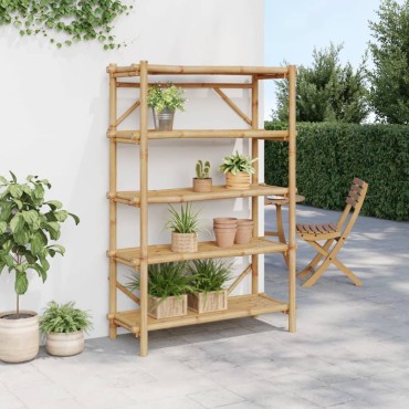 vidaXL Ραφιέρα 5 Επιπέδων 100x40x150cm από Μπαμπού