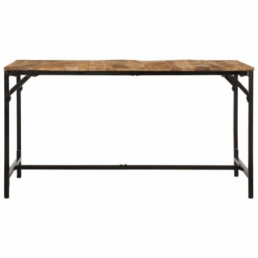 vidaXL Τραπεζαρία 140x70x75cm από Μασίφ Ακατέργαστο Ξύλο Μάνγκο 1 τεμ.