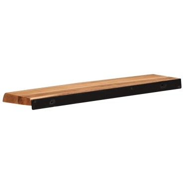 vidaXL Ράφια Τοίχου 2 τεμ. 60x20x3,5cm από Μασίφ Ξύλο Ακακίας
