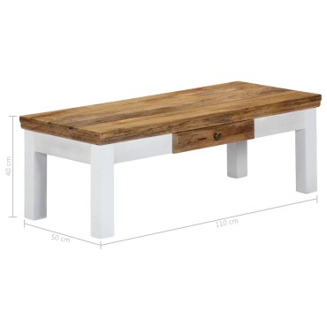 vidaXL Τραπεζάκι Σαλονιού 110x50x40cm από Μασίφ Ξύλο Μάνγκο 1 τεμ.