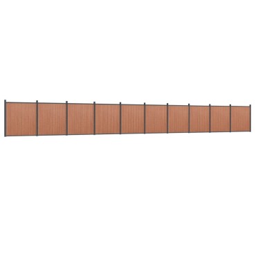 vidaXL Πάνελ Περίφραξης Καφέ 1737x186cm από WPC